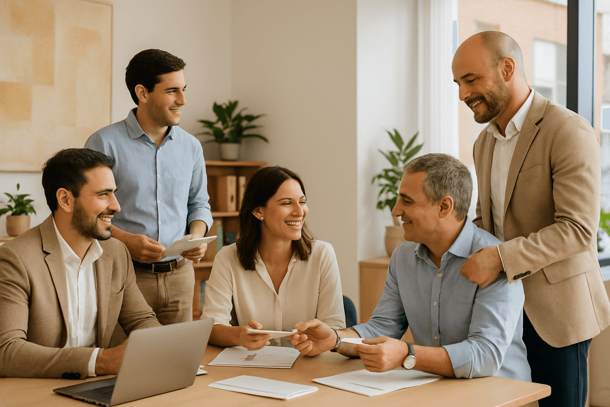 Grupo de personas en reunión de networking